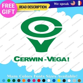 Fits Cerwin Vega Stickers Vinyl Decals Audio Speaker D9 LS-12 VS100 Bass Sound 2