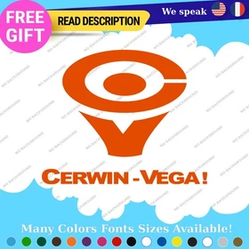 Fits Cerwin Vega Stickers Vinyl Decals Audio Speaker D9 LS-12 VS100 Bass Sound l