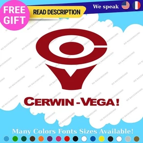 Fits Cerwin Vega Vinyl Decals Stickers Audio Speaker D9 LS-12 VS100 Bass Sound l