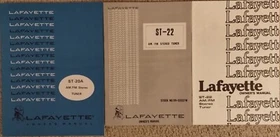 Lafayette ST-20A, ST-22 Owner's manuals, Originals (Tuners)