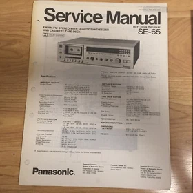 Original Panasonic Service Manual for SE Model Stereo Systems ~ Select One Original Panasonic Service Manual for SE Model Stereo Systems ~ Select One