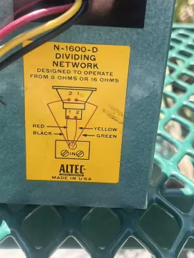 N-1600-D ALTEC LANSING Single Dividing Network Crossover #2 N-1600-D ALTEC LANSING Single Dividing Network Crossover #2