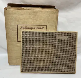 MBR-8 ARGOS Baffle Speaker Cover Box Blonde Wood Cane Grill