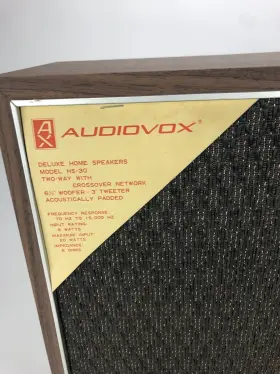 HS-30 AUDIOVOX Deluxe Speakers Wood Tweeter #2 HS-30 AUDIOVOX Deluxe Speakers Wood Tweeter #2