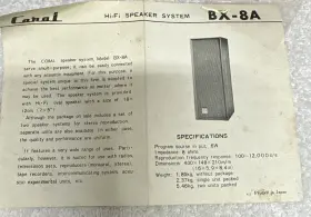 BX-8A CORAL Stereo Speakers Fukuyo Sound Wire #3