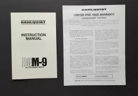 DQM-9 DAHLQUIST Speaker Monitor Instruction Manual DQM-9 DAHLQUIST Speaker Monitor Instruction Manual
