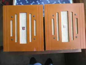 9935A-5A606 DUKANE Wall Speakers Wood Cabinet Pa 9935A-5A606 DUKANE Wall Speakers Wood Cabinet Pa