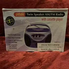 7414 ELECTRO Mini Twin Speaker Am Fm Cassette Radio #2