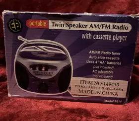 7414 ELECTRO Mini Twin Speaker Am Fm Cassette Radio #3
