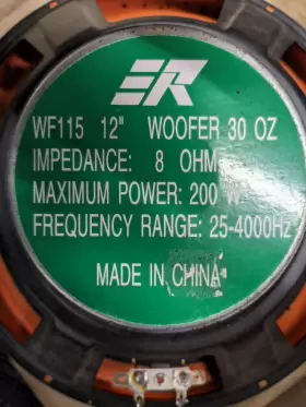 WF115 ELR Woofer Immitation Cerwin Vega #3