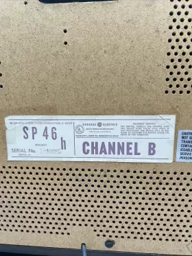 SP-46 GENERAL ELECTRIC Speaker Tube Channel #3