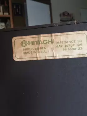 SS-82A HITACHI Speakers Label #2