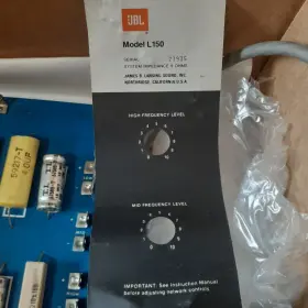 L150 JBL Crossover Potentiometer Label #2 L150 JBL Crossover Potentiometer Label #2