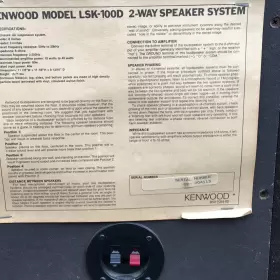 100-D KENWOOD Speakers Lsk Great Sound #2 100-D KENWOOD Speakers Lsk Great Sound #2