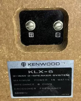 KLX-5 KENWOOD Wall Stereo Speakers #2 KLX-5 KENWOOD Wall Stereo Speakers #2