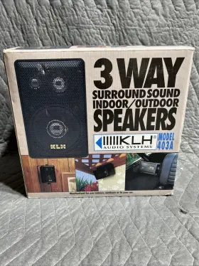 403A KLH Nos Surround Sound Speakers