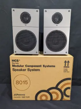 8015 MCS Bookshelf Stereo Speakers Sound Jc Penny Nec 8015 MCS Bookshelf Stereo Speakers Sound Jc Penny Nec