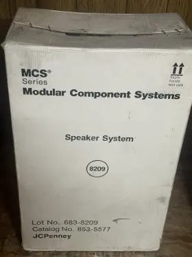 8209 MCS High Fidelity Tower Speakers Box 8209 MCS High Fidelity Tower Speakers Box