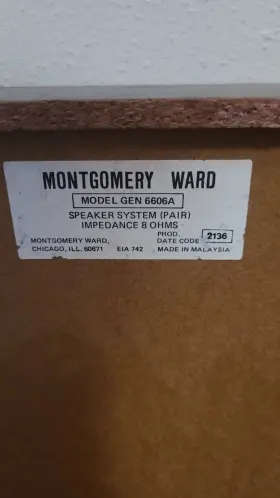 6606A MONTGOMERY WARD Speakers #3
