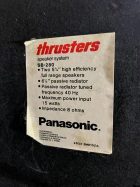 SB-280 PANASONIC Thrusters Stereo Speakers Wires #2