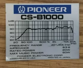25-773A PIONEER Woofer Speaker #3 25-773A PIONEER Woofer Speaker #3