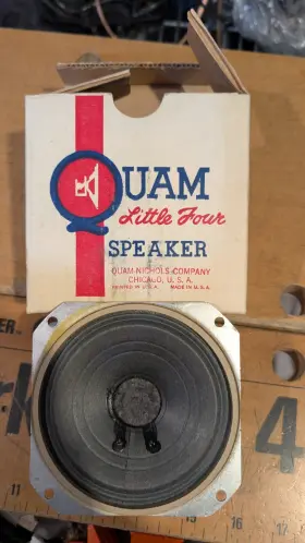 4AO6 QUAM Nichols Speaker Box Nos Stereo Audio