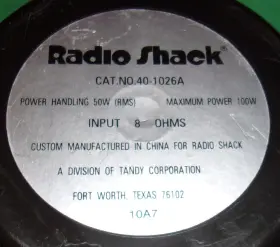 40-1026A RADIOSHACK Radio Woofer Great Clean #2
