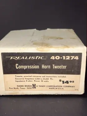 40-1274 RADIOSHACK Radio Realistic Compression Horn Tweeter