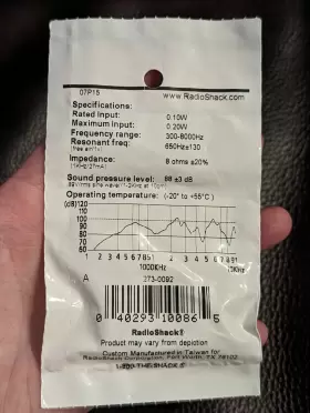40-1276B RADIOSHACK Radio Mini Speaker Taiwan #3