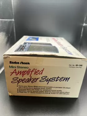40-168 RADIOSHACK Radio Mini Stereo Amplified Speaker Box #3 40-168 RADIOSHACK Radio Mini Stereo Amplified Speaker Box #3
