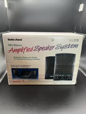 40-168 RADIOSHACK Radio Mini Stereo Amplified Speaker Box 40-168 RADIOSHACK Radio Mini Stereo Amplified Speaker Box