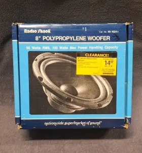 501RS RADIOSHACK Woofer Pro Speaker Radio Box Nos