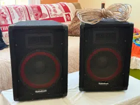 75-160W RADIOSHACK Radio Passive Speakers Cat Wires 75-160W RADIOSHACK Radio Passive Speakers Cat Wires