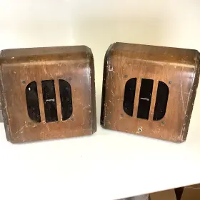 2302S RAULAND Wood Wall Mount School House Speakers