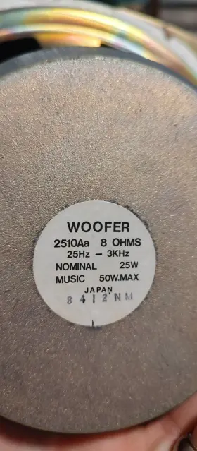 2510A REALISTIC Speaker Woofer #2 2510A REALISTIC Speaker Woofer #2