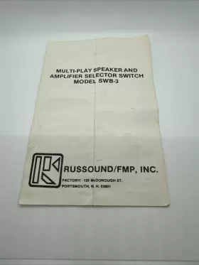 SWB-3 RUSSOUND / FMP Play Speaker Andselector Switch Amp #3