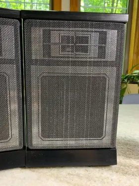 564.92004550 SEARS Wire Mesh Bookshelf Book Shelf Speakers #3 564.92004550 SEARS Wire Mesh Bookshelf Book Shelf Speakers #3