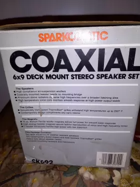 SK692 SPARKOMATIC Coaxial Deck Mount Stereo Speakers Sk #2