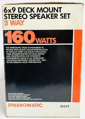 SK963 SPARKOMATIC Deck Mount Watts Stereo Speaker Set #3 SK963 SPARKOMATIC Deck Mount Watts Stereo Speaker Set #3