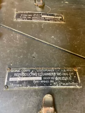 MC364 STROMBERG-CARLSON Army Signal Corps Loudspeaker