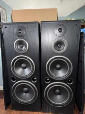 SB-A46 TECHNICS Floor Speakers Twin Woofer Video