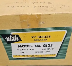 G12J UTAH Seriesspeakermodel Ohmssize G12J UTAH Seriesspeakermodel Ohmssize