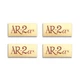 AR-2ax Speaker Grill Badges Aluminum logo Badge 53.9mm(2.125")X25.4mm(1") GOLD