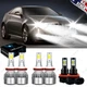 For 2008-2014 Cadillac CTS Sedan 6X 6000K LED Headlight Bulbs Hi/Low + Fog Light
