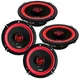 4 x Cerwin Vega V652 6.5" Speakers 720W Peak 240W RMS 2 Ohm Coaxial Car Speaker