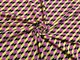 Rib Knit Fabric Magenta Yellow Geometric 3D Cube 4 Way Stretch 60"W Yard-RBPR055 Rib Knit Fabric Magenta Yellow Geometric 3D Cube 4 Way Stretch 60"W Yard-RBPR055