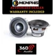 Memphis MS25 2.5" M Series Midrange 4-ohm Speakers