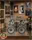 Pioneer HPM-100 &ndash; Acrylic Hi-Fi Speakers &ndash; Premium Aluminum Metal Sign &ndash; 11 x 14