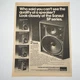 Sansui SP-7500X Speaker 1977 Vintage Print Ad 10.5"x13.5" Ad Only