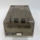 Vintage Tandy Radio Shack 5.25" Floppy Disk Storage Caddy Smoke Plastic *Crack*